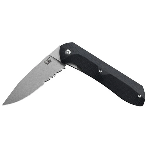 Black Tusk Boulder 2 Micarta Black Combination Edge (2BO45M-BLK50) - Image 5