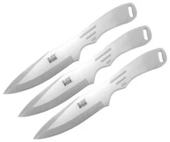 Black Tusk Throwing Knife 3pc 8 Inch SS (8010-3)