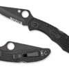 Spyderco Delica 4 Black FRN Black Combination Edge (C11PSBBK)