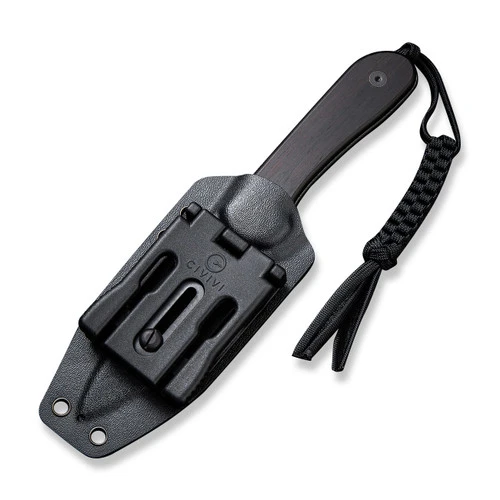 CIVIVI Fixed Blade Elementum Damascus Clad Ebony Wood (C2105-DS1) - Image 8