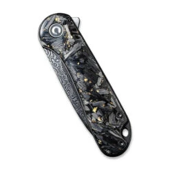 CIVIVI Elementum Shredded Carbon Fiber With Gold And Damascus Clad Blade (C907C-DS1) 12 CIVIVI Elementum Shredded Carbon Fiber With Gold And Damascus Clad Blade (C907C-DS1) -Knife Specialty Store C907C DS1 CIVIVI Elementum Carbon Fiber Gold WE210230 4 40259.1628202222
