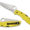 Spyderco Pacific Salt 2 Yellow FRN Serrated (C91SYL2) -Knife Specialty Store C91SYL2 Both 22076.1610056972