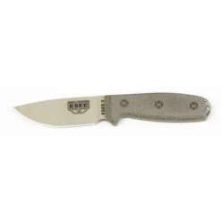 ESEE-3P Desert Tan Plain Edge Micarta With Modified Pommel & OD Sheath (ESEE-3PM-DT)