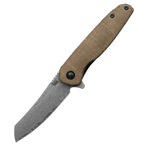 Black Tusk Turnpike Micarta Brown Damascus Clad (TU35-MI)