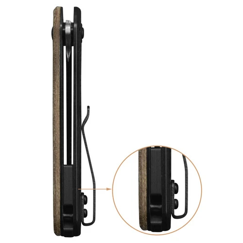 Black Tusk Turnpike Micarta Brown Damascus Clad (TU35-MI) - Image 6