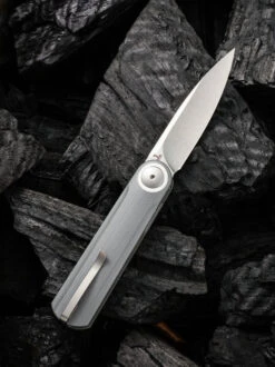WE Eidolon Gray G10 Drop Point (WE19074A-A) -Knife Specialty Store WE19074A A WE Eidolon Grey G10 WE210199 2 99112.1626460209