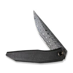 WE Knife Co Limited Edition Cybernetic Damasteel Etched Black Titanium (WE22033-DS1) -Knife Specialty Store WE22033 DS1 WE Cybernetic Ti Damasteel WE230082 3 37935.1686870908